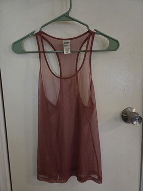Victoria's Secret Sheer Racerback Tank - Mauve